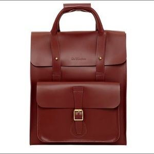 New/never used DR. MARTENS maroon leather backpack